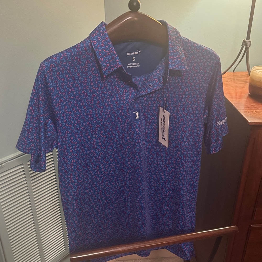 Bogey Bros Blue and Red Polo Shirt